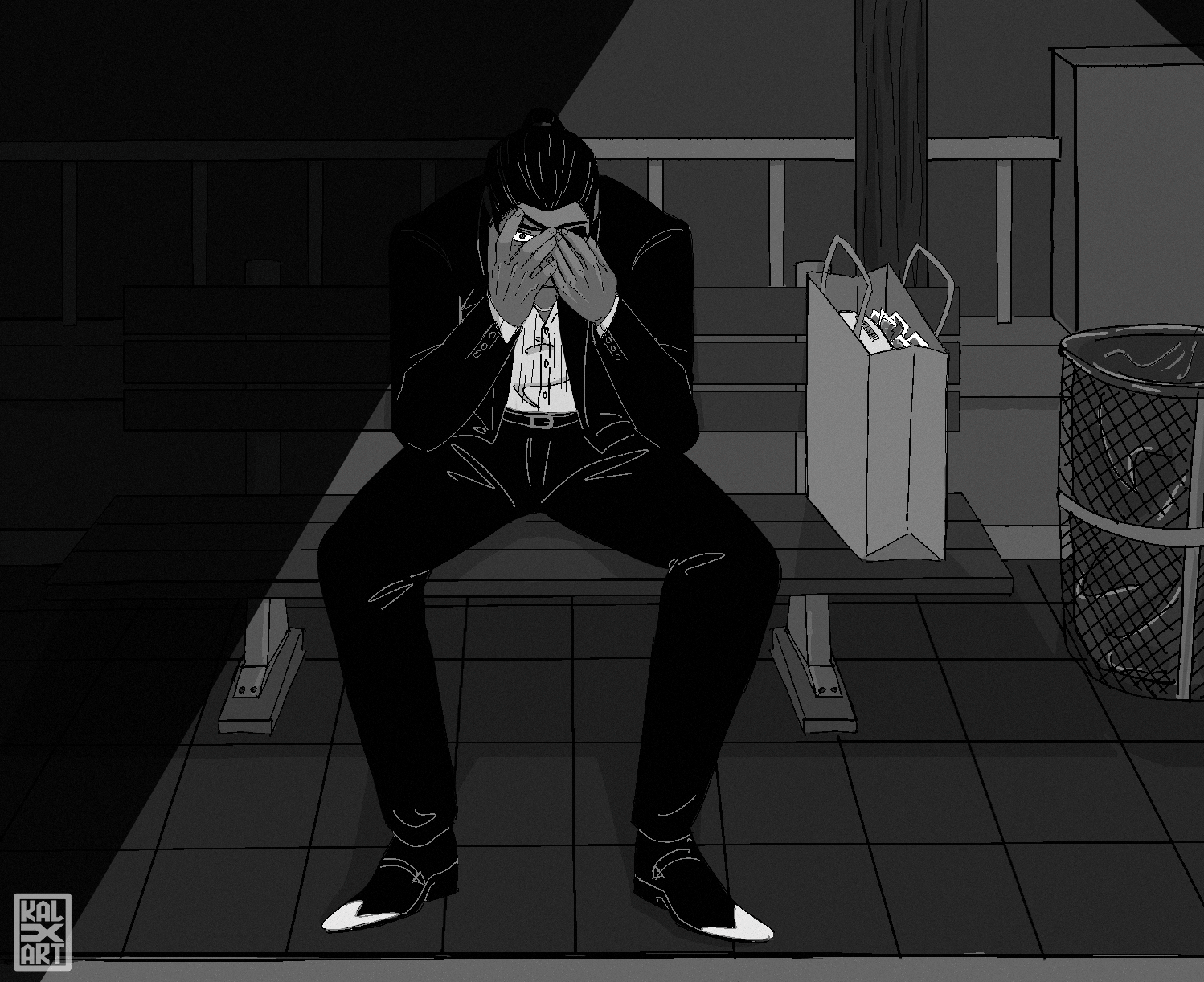 Majima intrusive thoughts GIF